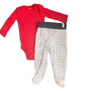 Kuniboo Carter’s Baby Infant Sz 6m 2 piece set Bodysuit and Pants Polka Dot NWOT